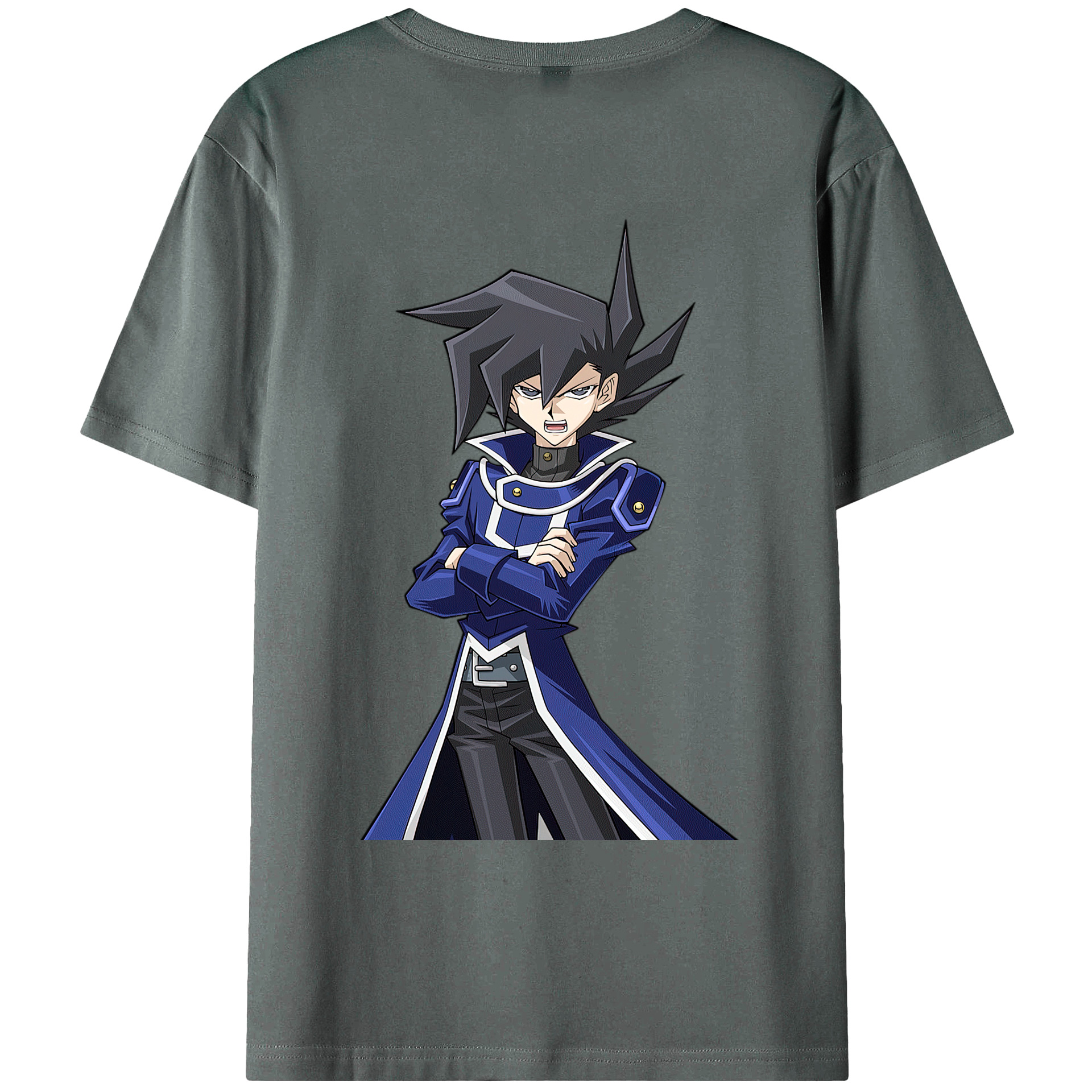 （画像用） 遊☆戯☆王 Yu-Gi-Oh! 綿100％ メンズ半袖Tシャツ（バックプリント） 通気性